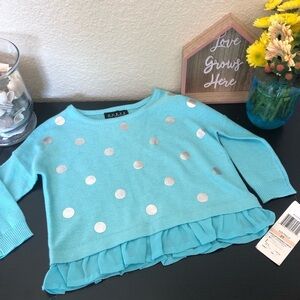 Guess Los Angelos 2T sweater NWT blue dots